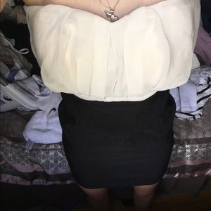 BLACK AND WHITE FORMAL DRESS
